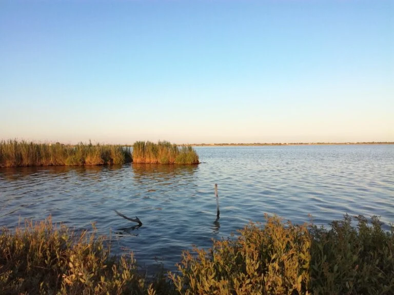 Lagune bei Sonnenuntergang im Hérault